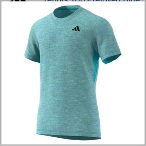 NWT Adidas Men's Freelift Tennis Top Preloved Blue and Black